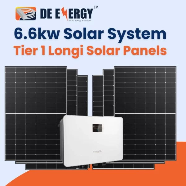 6.6kw Solar System - Tier 1 Longi Solar Panels